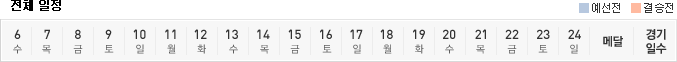 전체일정